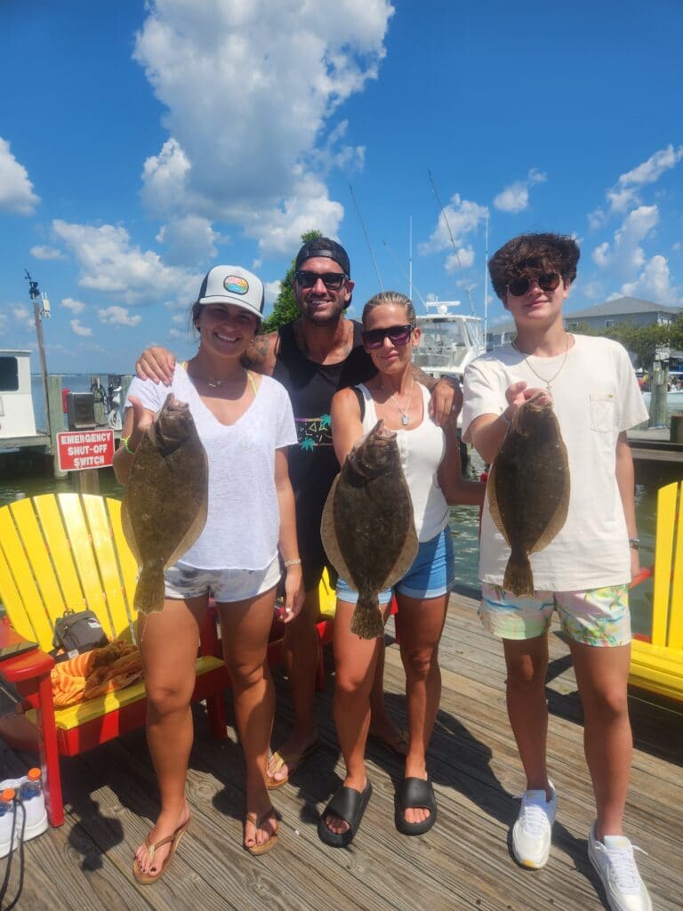 Angler with a quality summer flounder caught near Ocean City