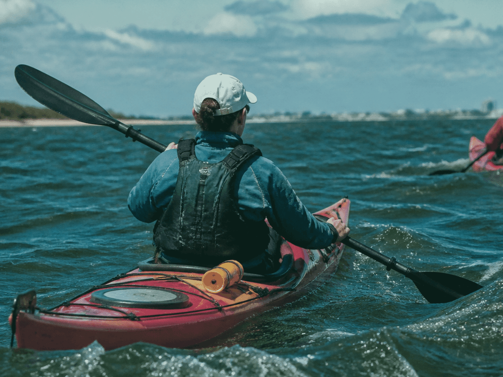 Assawoman kayak wind shift bailout: turn around before pride takes the paddle — supporting Beach Blog photo, Ocean City, Maryland