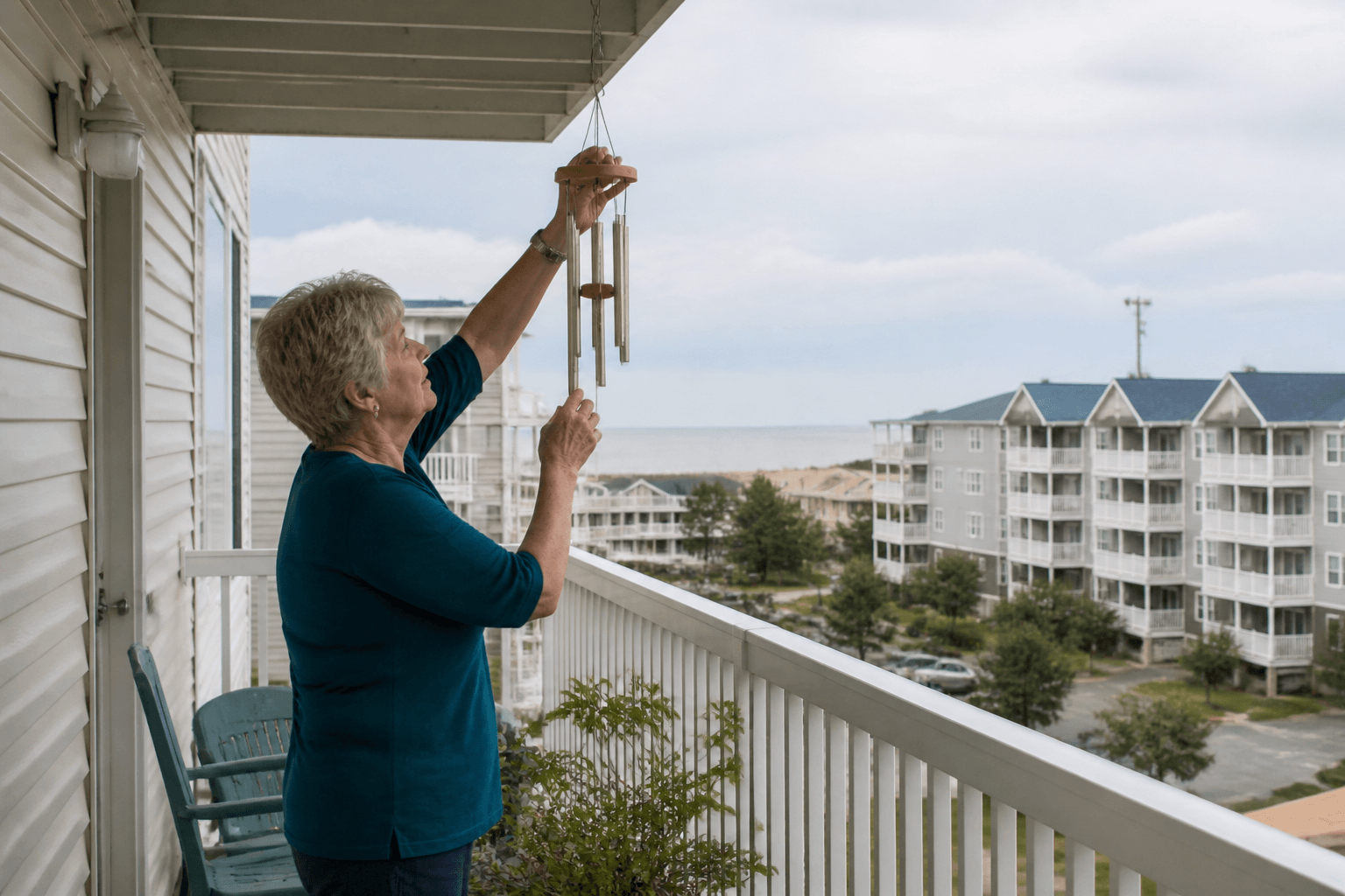 Balcony wind chimes: quiet hours apply to metal too — Beach Blog photo, Ocean City, Maryland