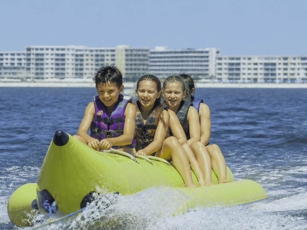 Banana boat and tubing: a kid rating for splash vs scare — supporting Beach Blog photo, Ocean City, Maryland
