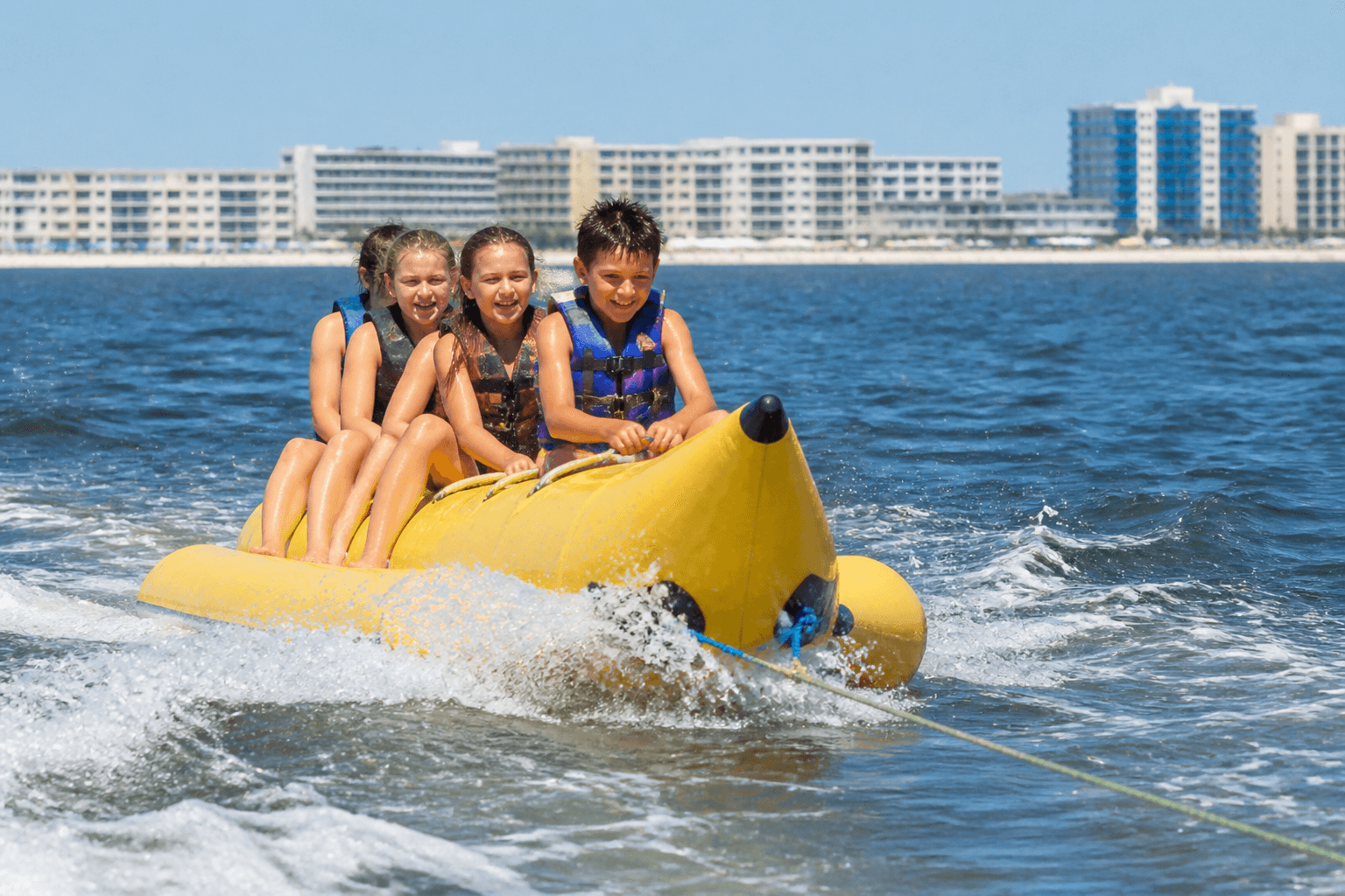 Banana boat and tubing: a kid rating for splash vs scare — Beach Blog photo, Ocean City, Maryland