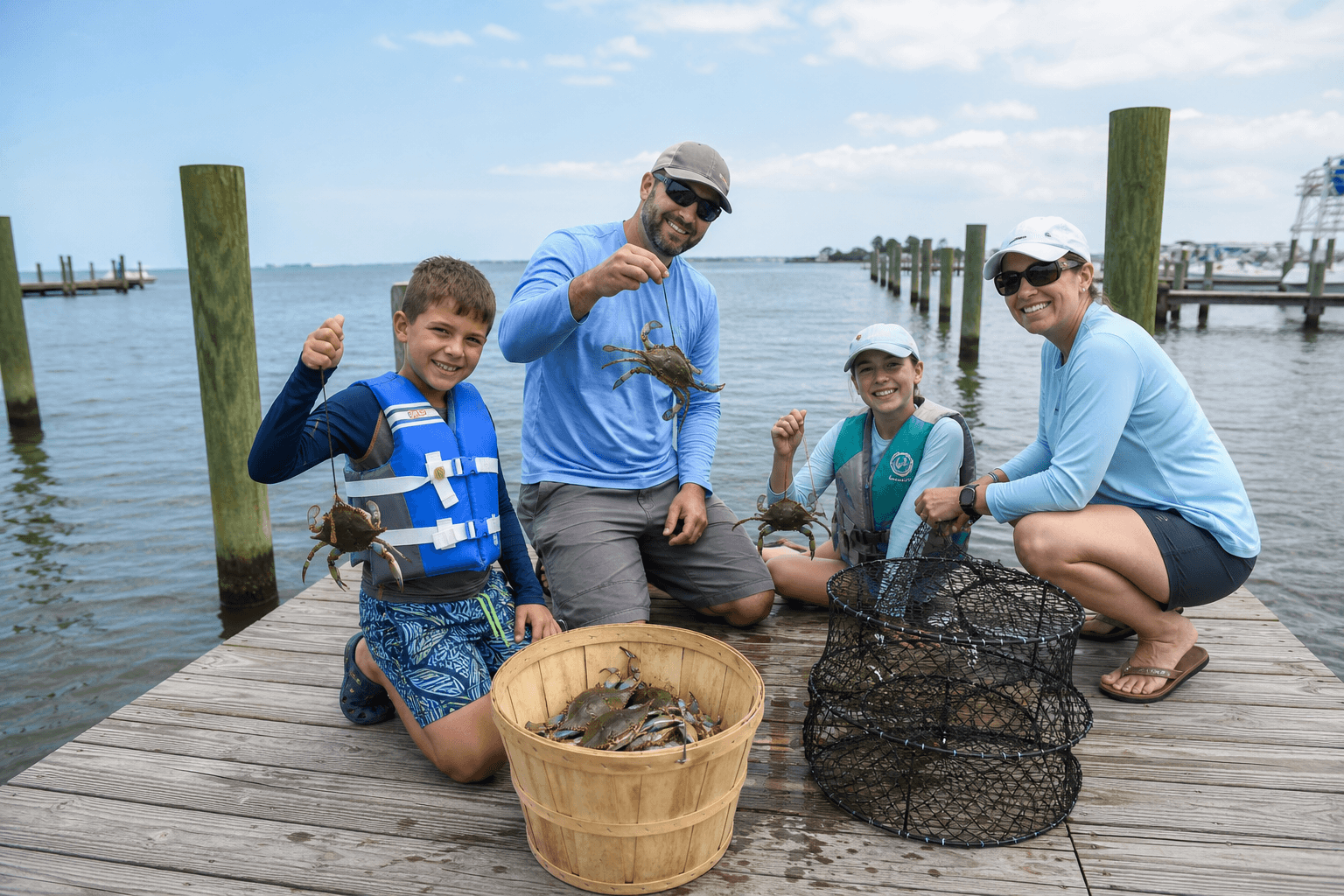 Bay pier vs. boat for kids crabbing — Beach Blog photo, Ocean City, Maryland