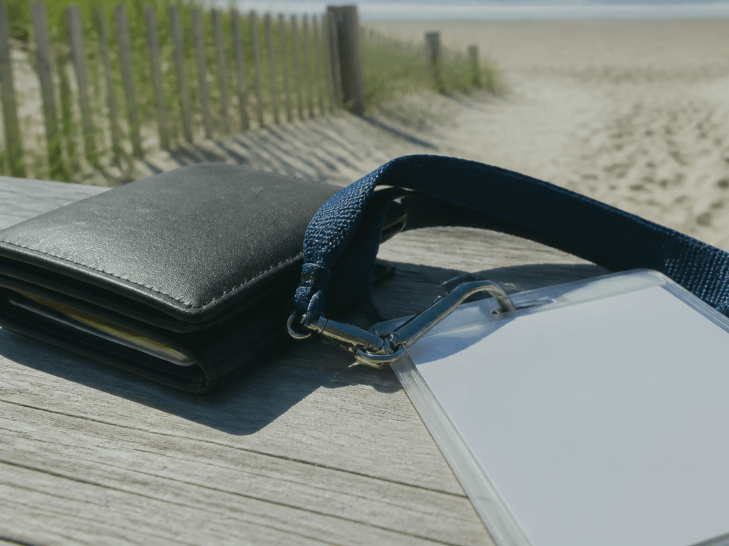 Beach badge laminate wallet spare: photo plus plastic — supporting Beach Blog photo, Ocean City, Maryland