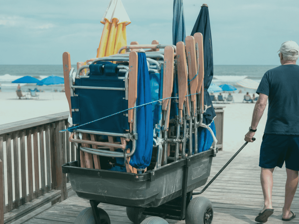Beach cart rental vs own wagon: math for one week vs every summer — supporting Beach Blog photo, Ocean City, Maryland
