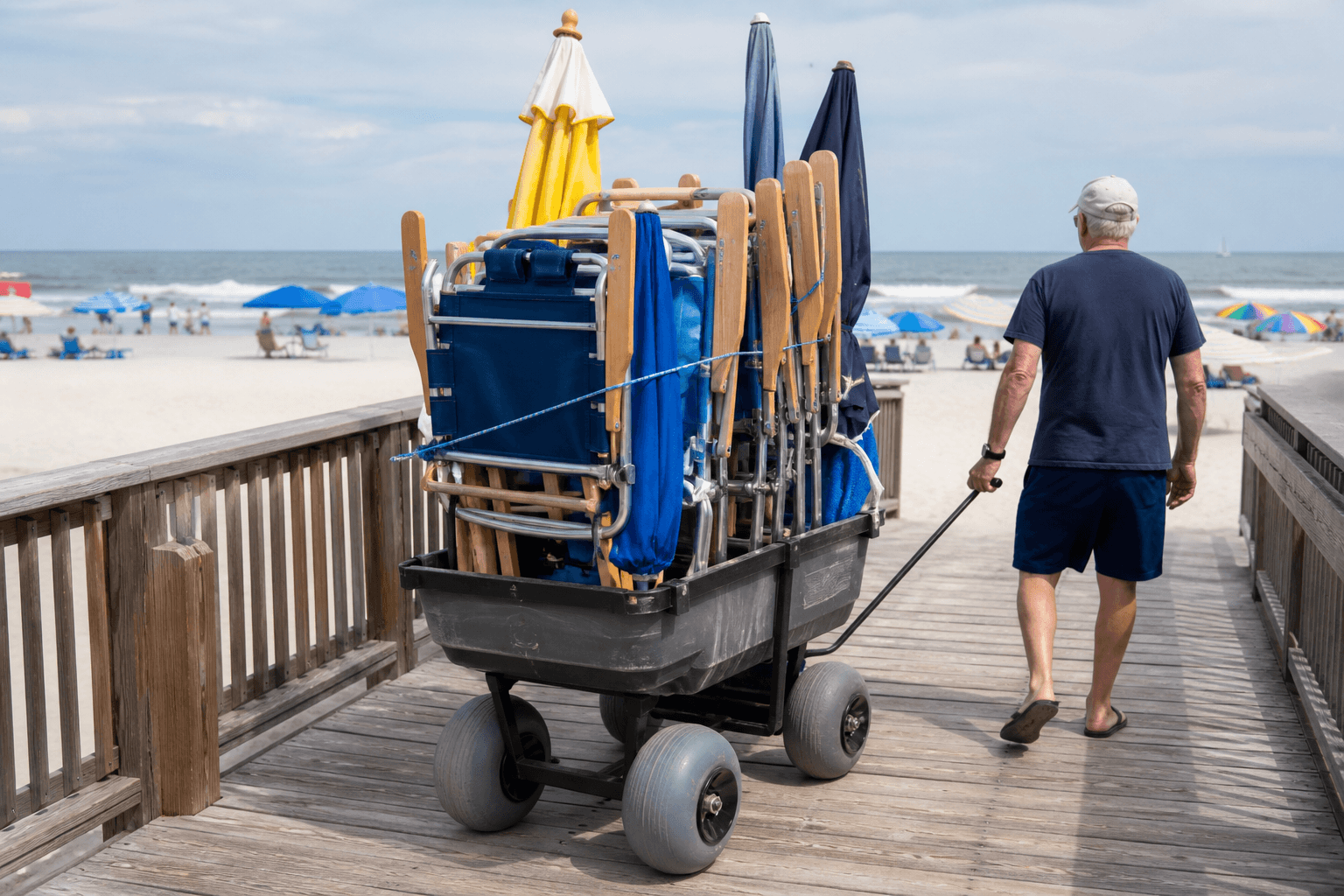 Beach cart rental vs own wagon: math for one week vs every summer — Beach Blog photo, Ocean City, Maryland