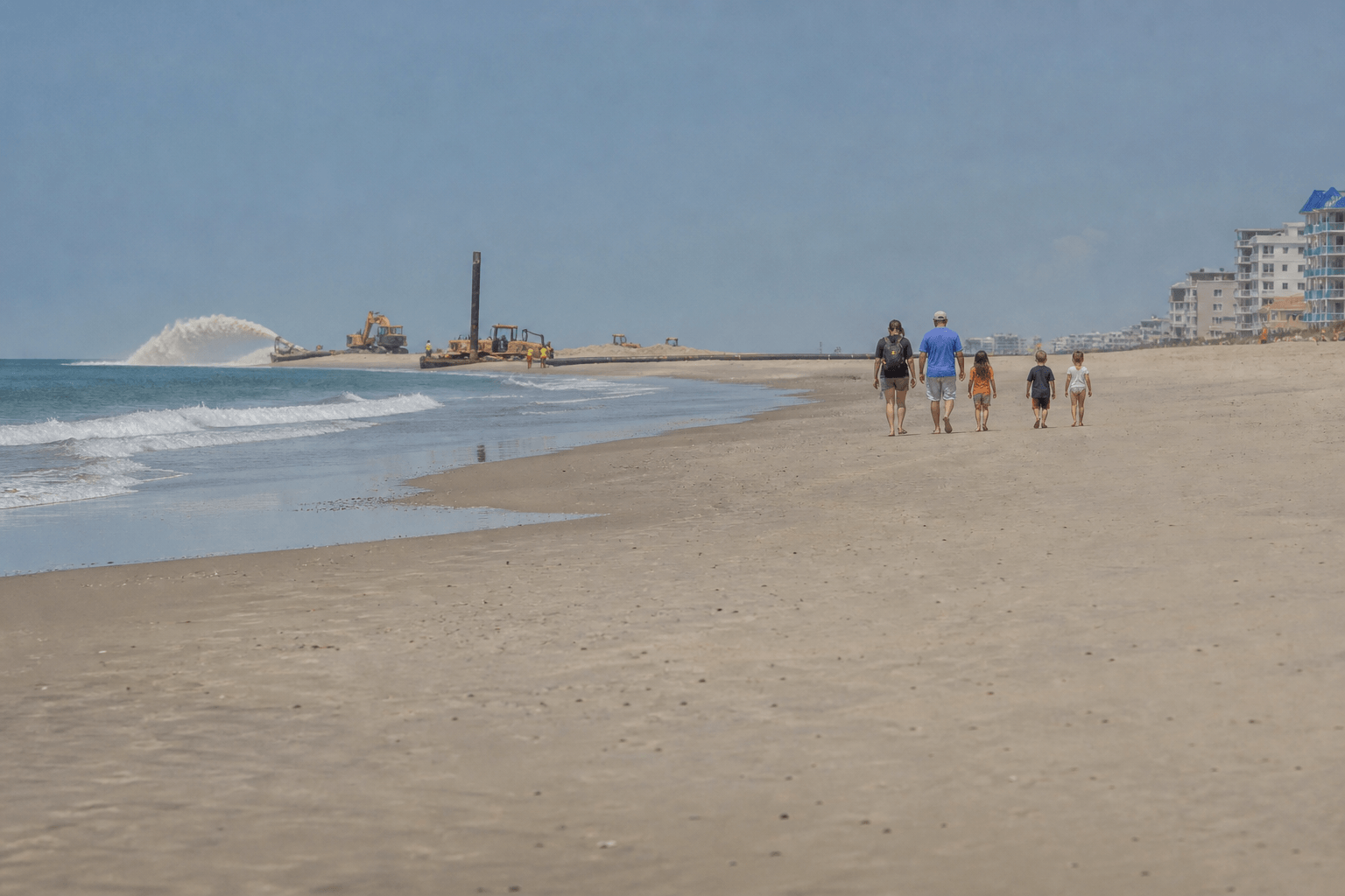 Beach renourishment week expectations: machinery, access quirks, still a vacation — Beach Blog photo, Ocean City, Maryland