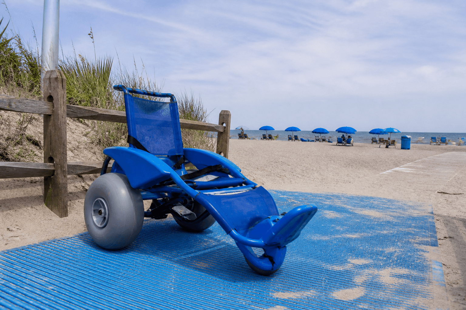 Beach wheelchair reservation window: call early, confirm hours, stage help — Beach Blog photo, Ocean City, Maryland