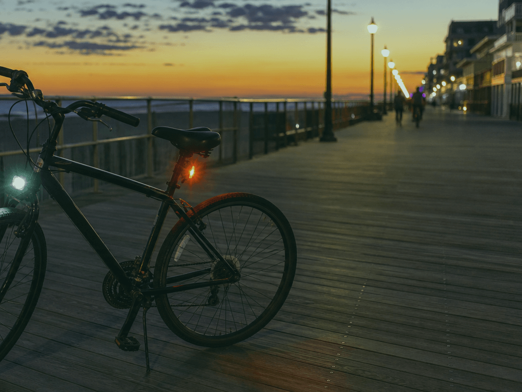 Bike lights for dusk returns: set them before sunset — supporting Beach Blog photo, Ocean City, Maryland