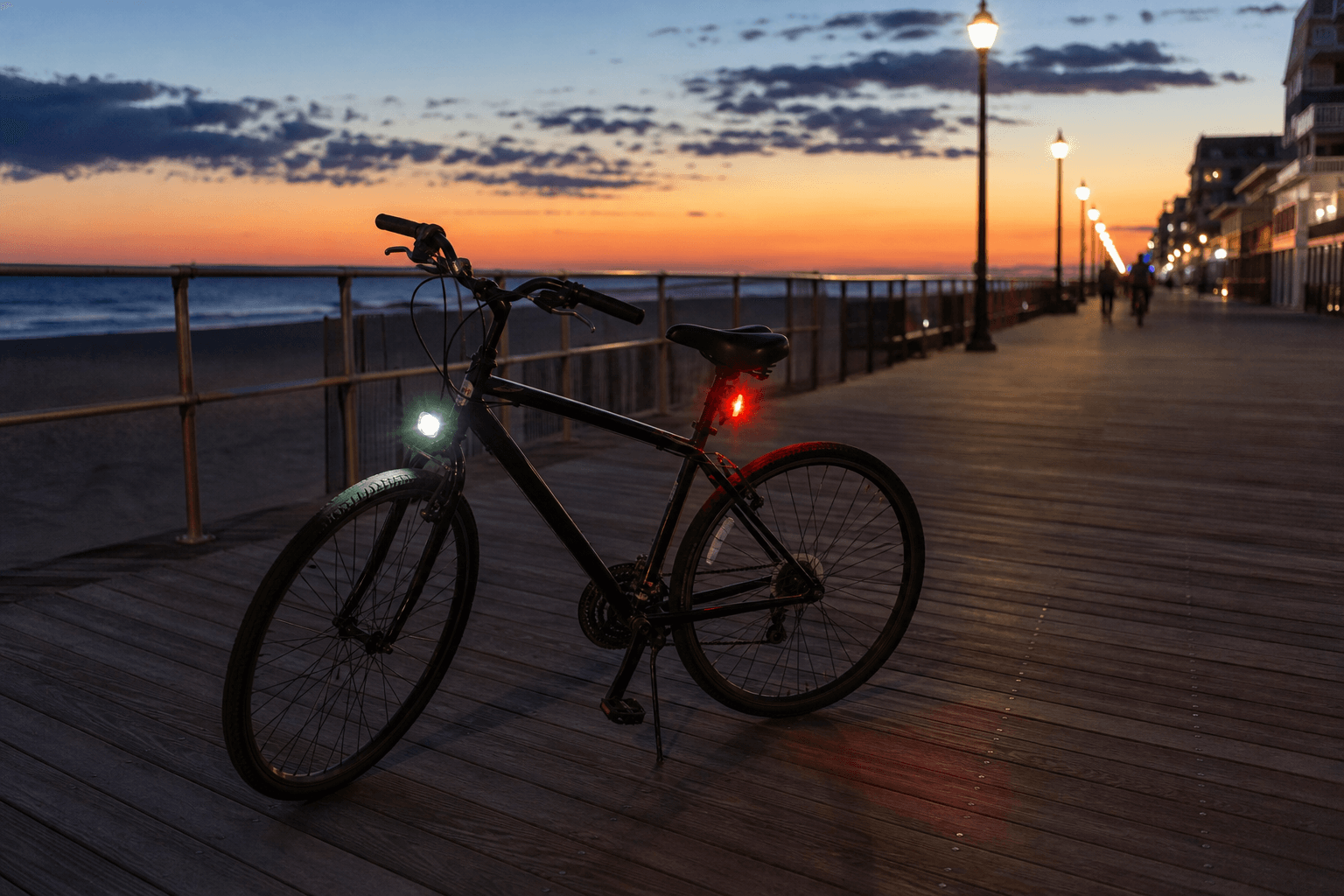 Bike lights for dusk returns: set them before sunset — Beach Blog photo, Ocean City, Maryland
