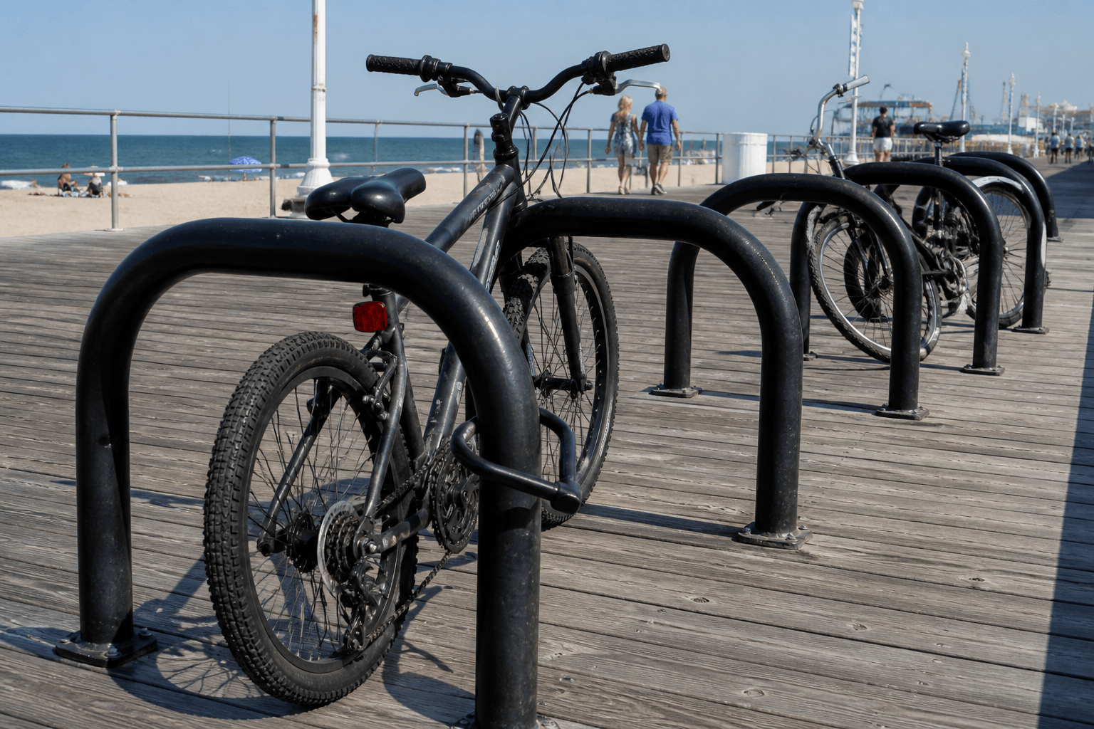 Bike lock Boardwalk truth: cable theater vs actual security — Beach Blog photo, Ocean City, Maryland