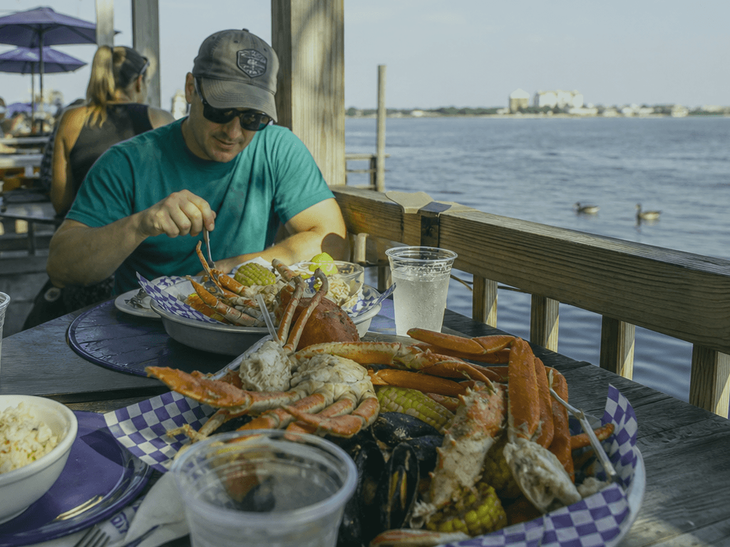 BJ’s on the Water review: 75th Street bay seafood with duck theater — supporting Beach Blog photo, Ocean City, Maryland