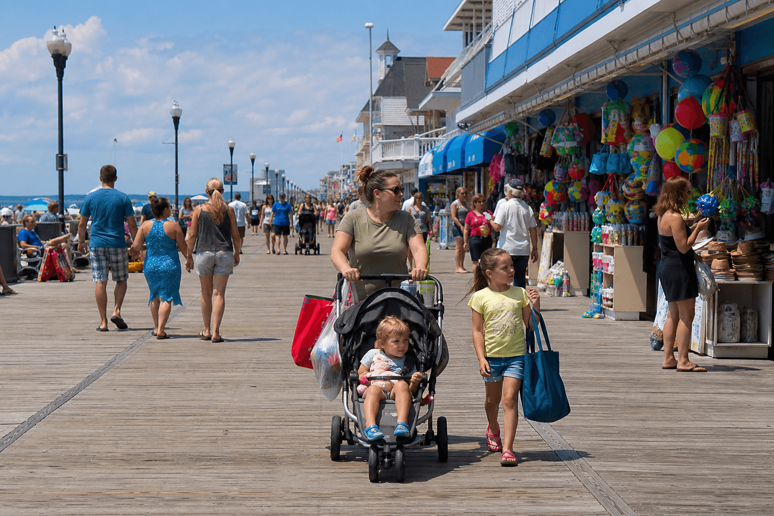 Boardwalk bags vs. outlet runs with kids — Beach Blog photo, Ocean City, Maryland