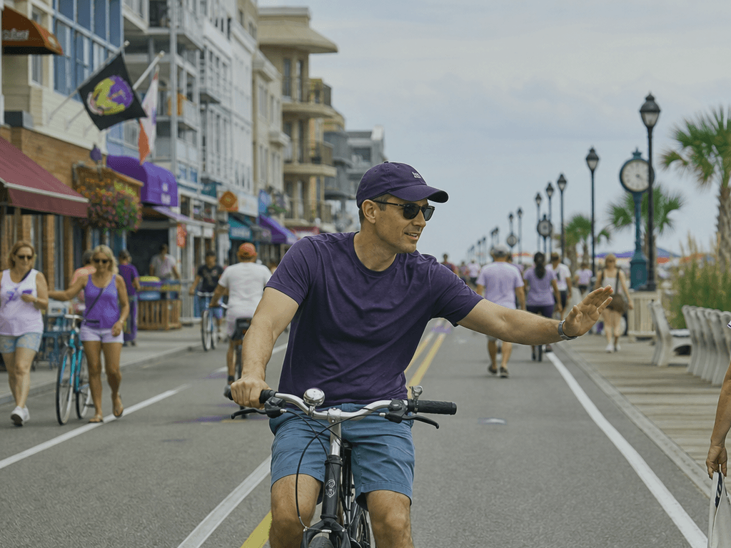 Boardwalk bike bell courtesy: ring early, pass wide — supporting Beach Blog photo, Ocean City, Maryland