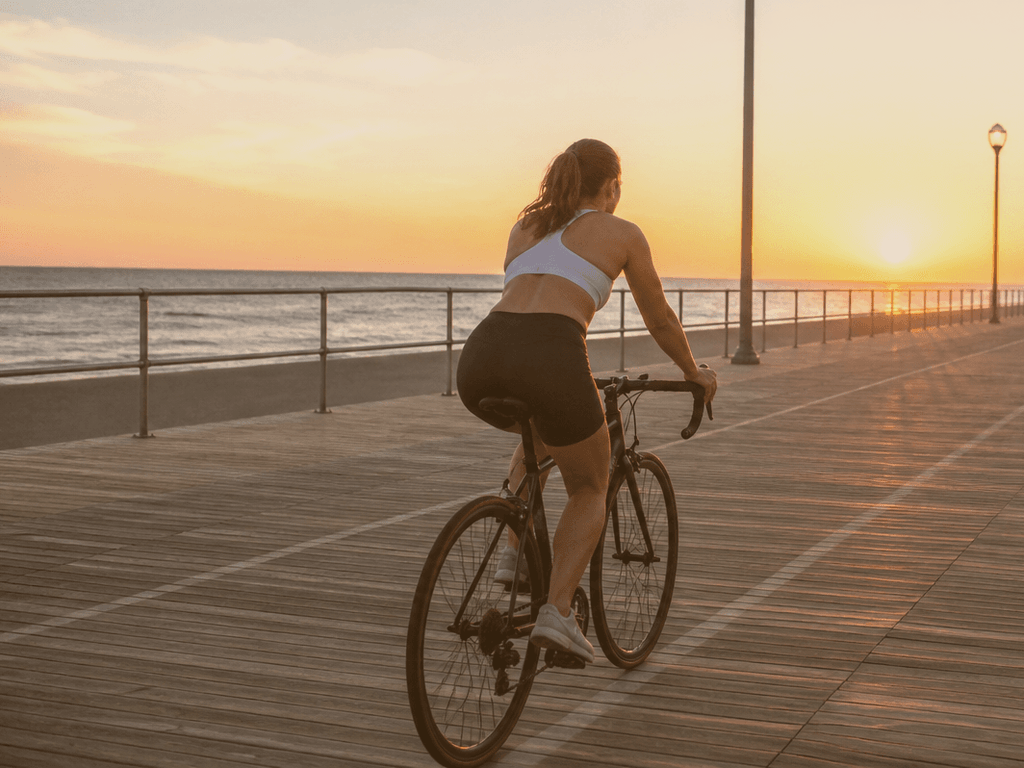 Boardwalk bike morning before the trams own the boards — supporting Beach Blog photo, Ocean City, Maryland