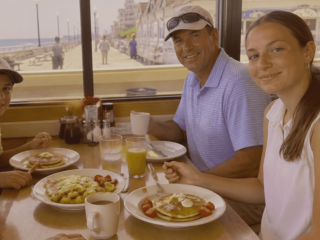 Boardwalk breakfast before the tee time: feed the non-golfers too — supporting Beach Blog photo, Ocean City, Maryland