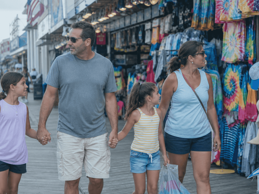 Boardwalk souvenir hour with a hard cap: shopping that ends on purpose — supporting Beach Blog photo, Ocean City, Maryland