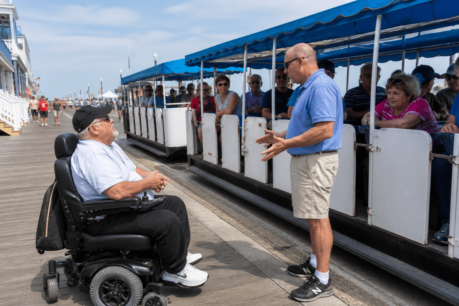 Boardwalk tram accessibility: ask before you assume — Beach Blog photo, Ocean City, Maryland