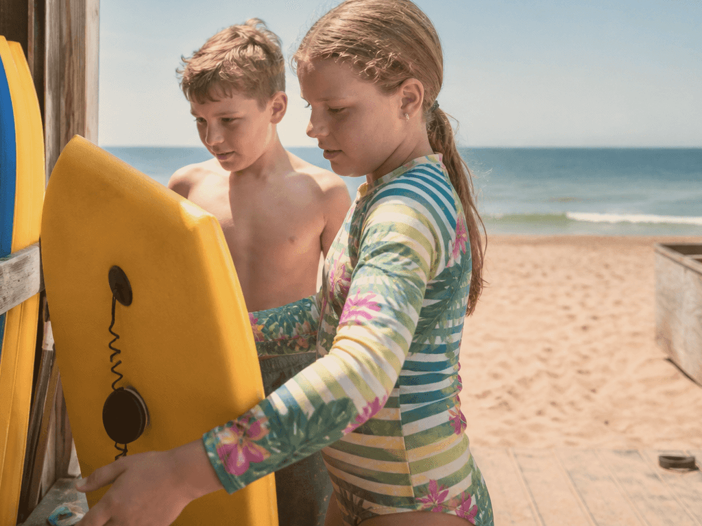 Boogie board rental half-day cap: fun before arms quit — supporting Beach Blog photo, Ocean City, Maryland