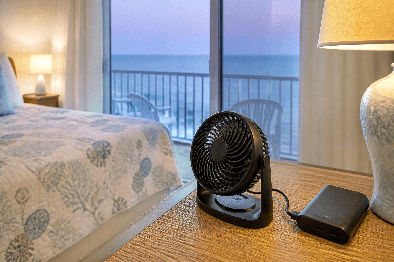 Compact fan for condo blackouts and sticky nights — Beach Blog photo, Ocean City, Maryland