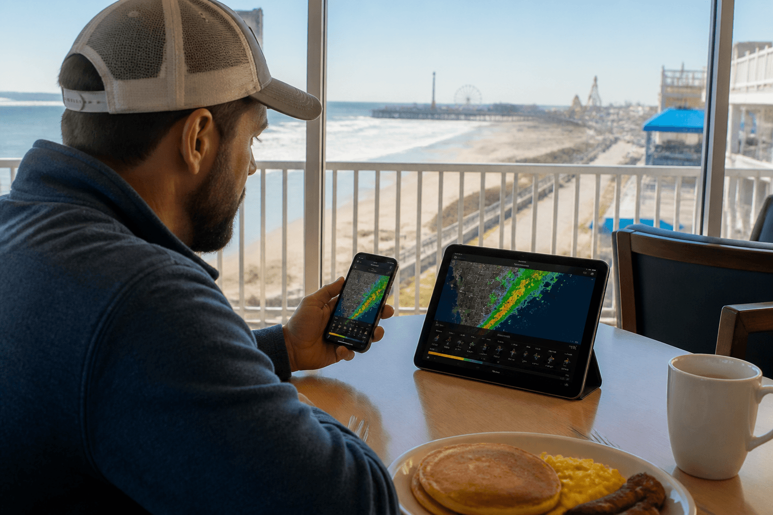 Compare forecasts before you pivot: one app is not a weather council — Beach Blog photo, Ocean City, Maryland