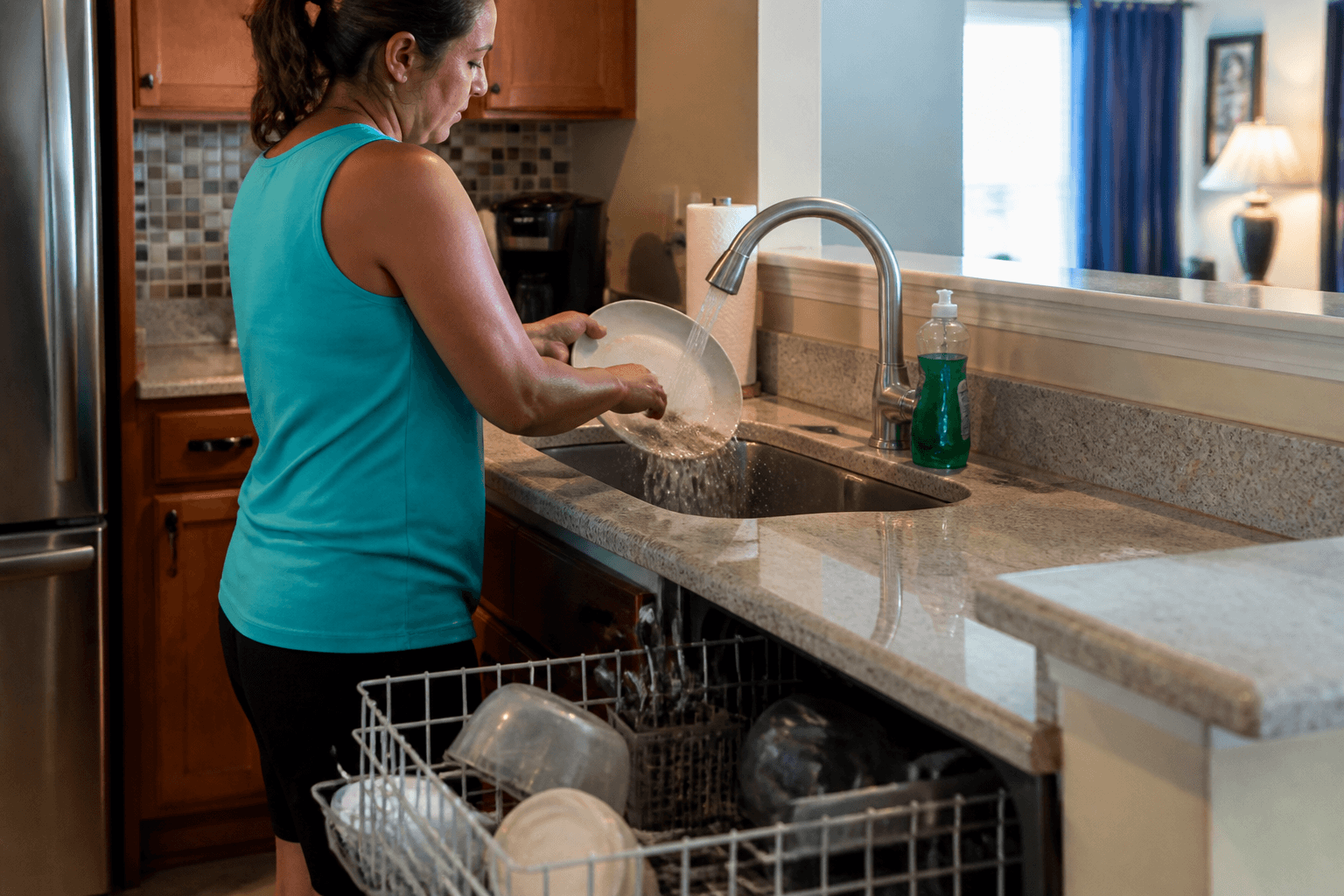 Condo dishwasher salt-rinse habit: sand and salt are not 'prewash' — Beach Blog photo, Ocean City, Maryland
