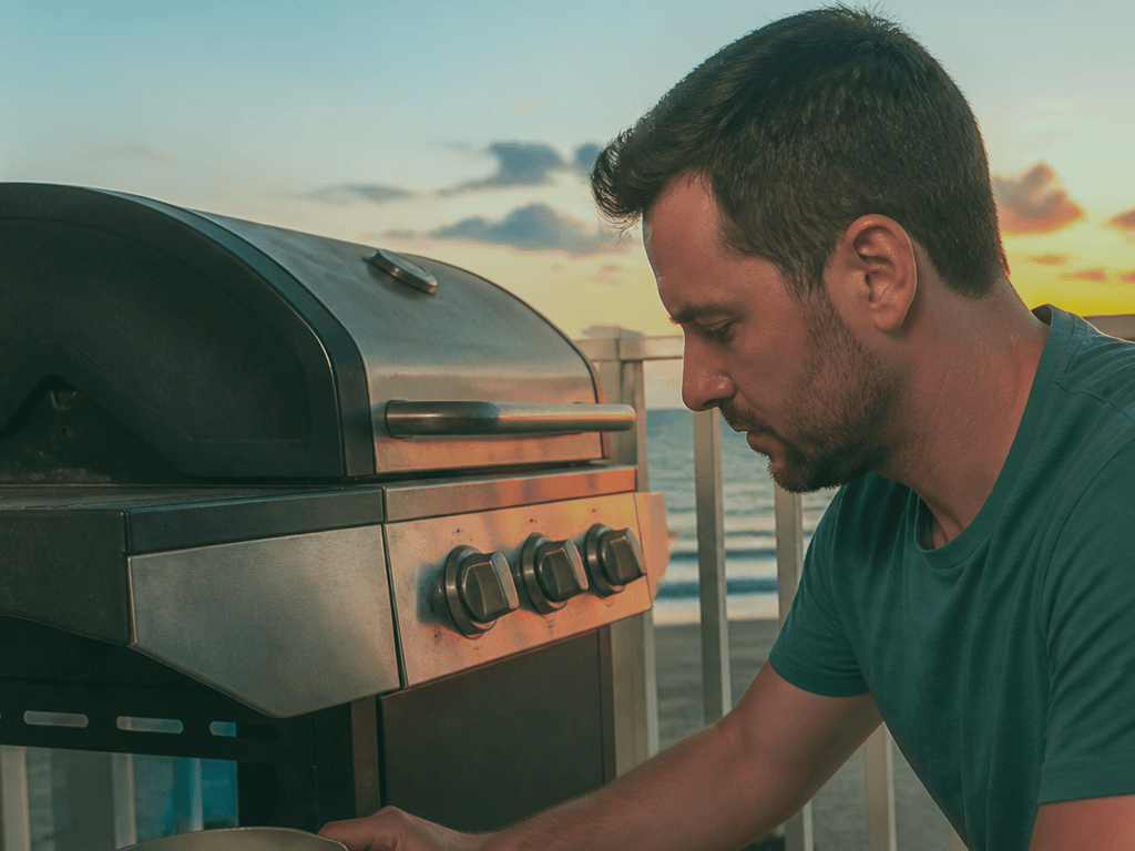 Condo grill propane gauge: check before you invite friends — supporting Beach Blog photo, Ocean City, Maryland