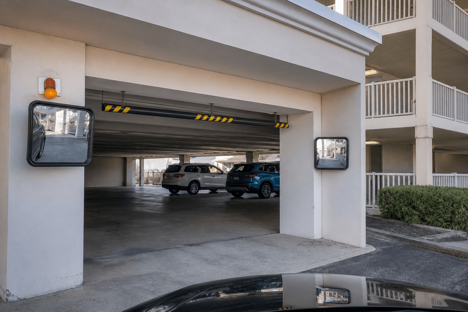 Condo parking garage height and mirrors: measure twice, scrape never — Beach Blog photo, Ocean City, Maryland