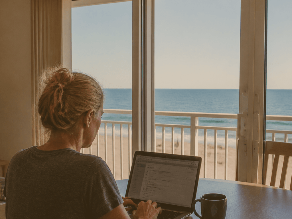 Condo Wi‑Fi and remote work reality: one honest morning block, then beach — supporting Beach Blog photo, Ocean City, Maryland