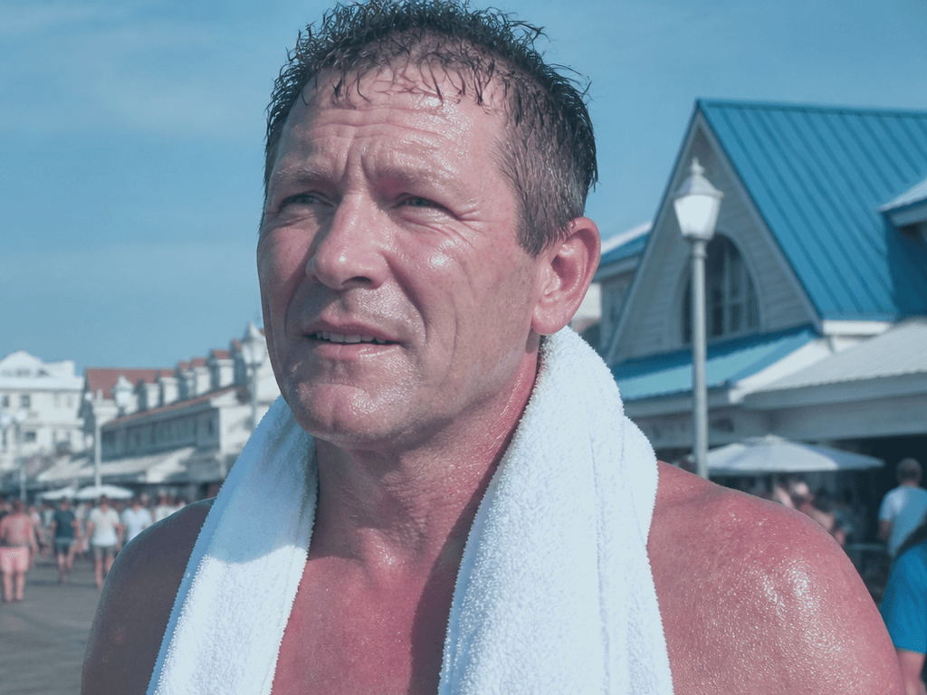 Cool towel neck wrap: cheap heat insurance — supporting Beach Blog photo, Ocean City, Maryland