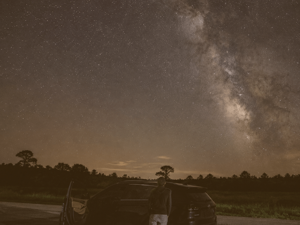 Dark-sky drive away from neon: ten minutes can change the stars — supporting Beach Blog photo, Ocean City, Maryland