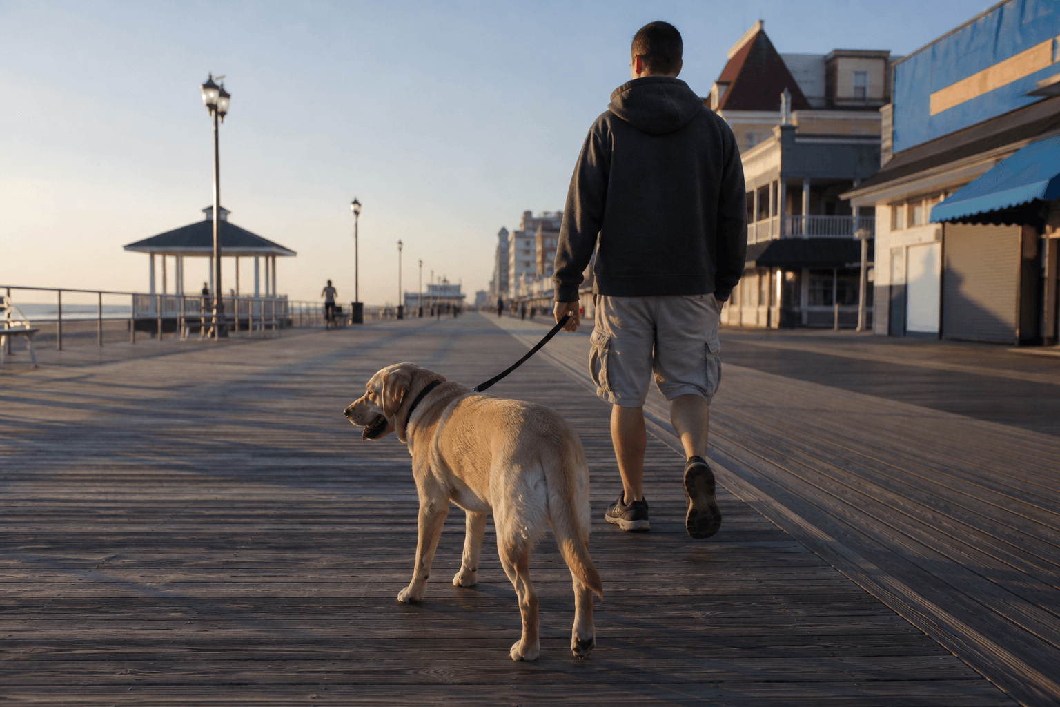Dog-friendly Boardwalk morning rules: leash math, heat paws, and courtesy — Beach Blog photo, Ocean City, Maryland