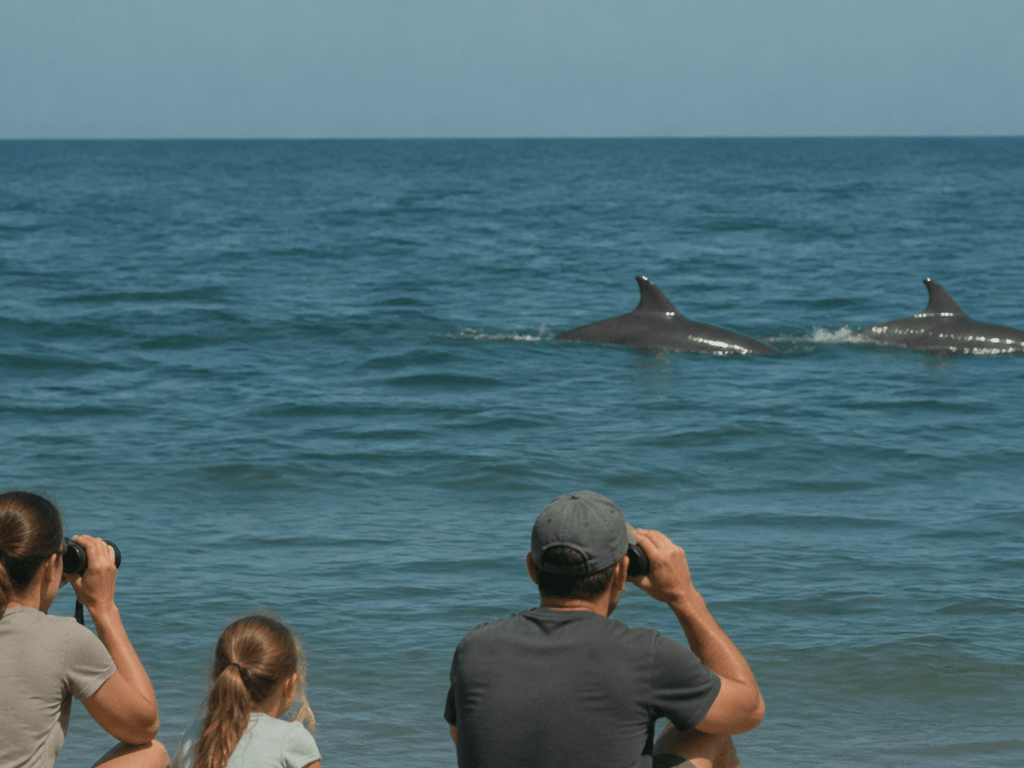 Dolphin watch from the beach: ethics, distance, and the good kind of quiet — supporting Beach Blog photo, Ocean City, Maryland