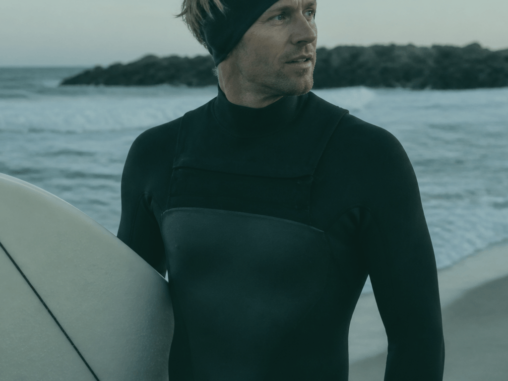 Ear band for cold morning surf — supporting Beach Blog photo, Ocean City, Maryland