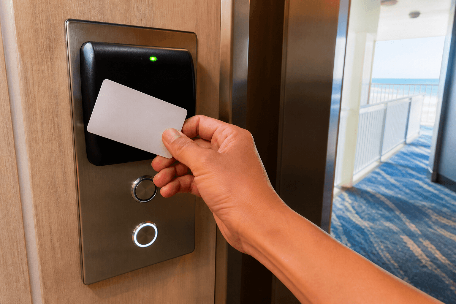 Elevator keycard trick fails: tap, wait, then press — Beach Blog photo, Ocean City, Maryland