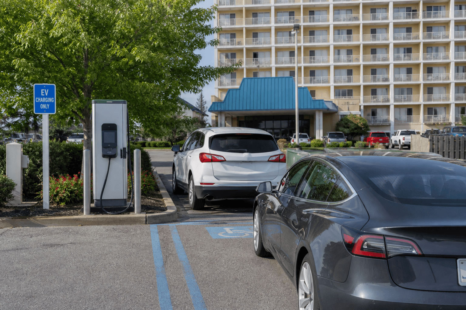 EV hotel charger queue: patience, etiquette, and not camping the plug — Beach Blog photo, Ocean City, Maryland
