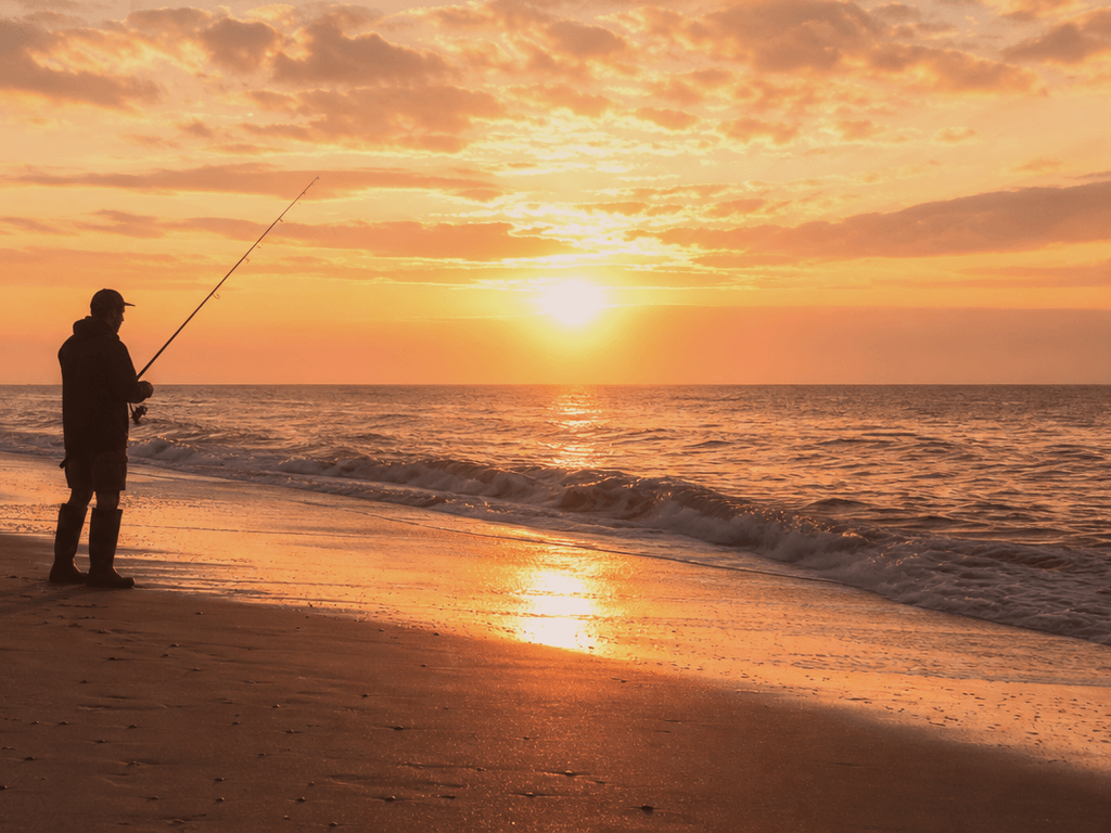 Cool-morning surf fishing: the Ocean City fall dawn that isn’t about the photo — supporting Beach Blog photo, Ocean City, Maryland