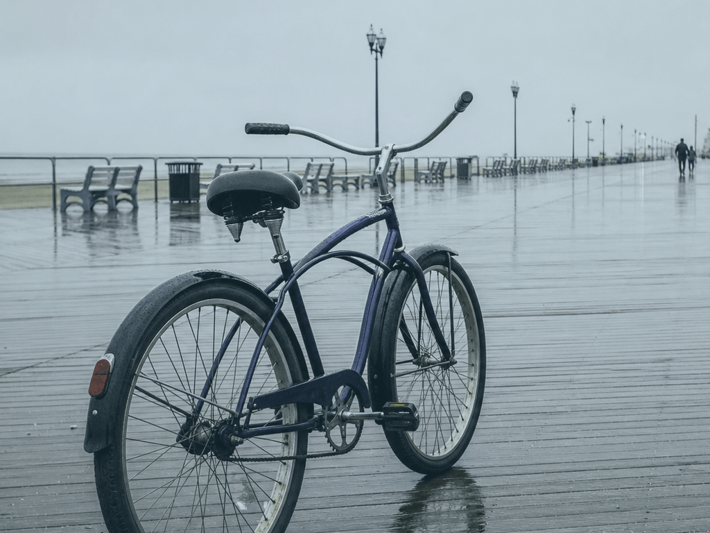 Bike fenders for rainy Boardwalk rides — supporting Beach Blog photo, Ocean City, Maryland