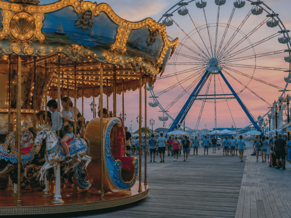 Ferris and carousel kid combo: which ride earns the tickets first — supporting Beach Blog photo, Ocean City, Maryland