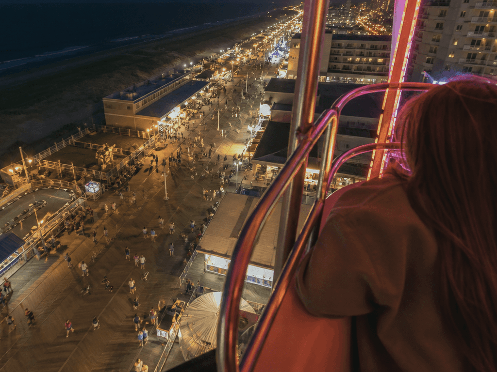 Ferris wheel night: worth it or mid? A teen height-check from the top — supporting Beach Blog photo, Ocean City, Maryland