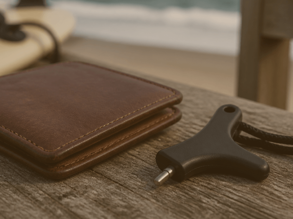 Fin key spare in the wallet: tiny tool, big save — supporting Beach Blog photo, Ocean City, Maryland