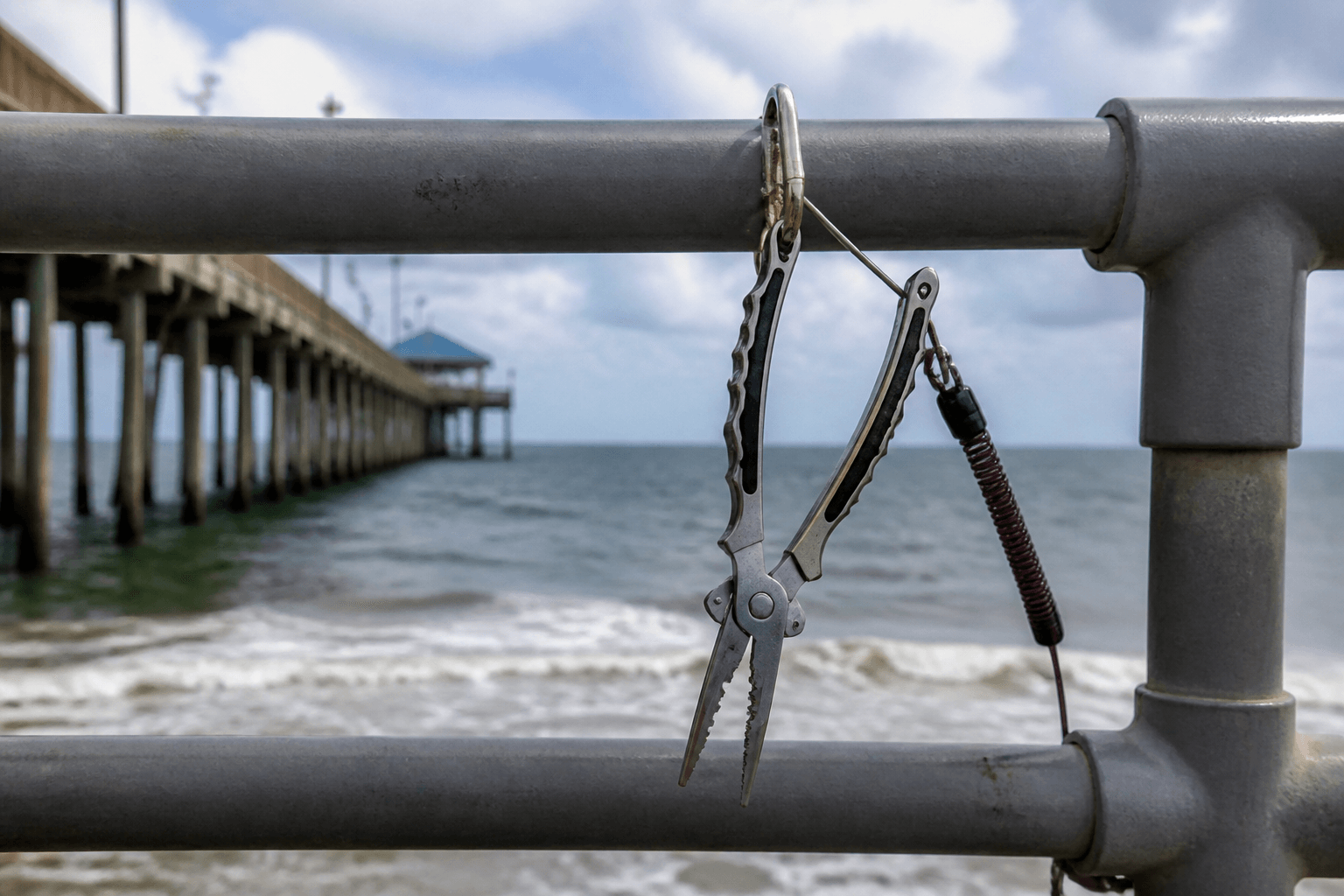 Fishing pliers on a leash: tools that stay on the pier — Beach Blog photo, Ocean City, Maryland