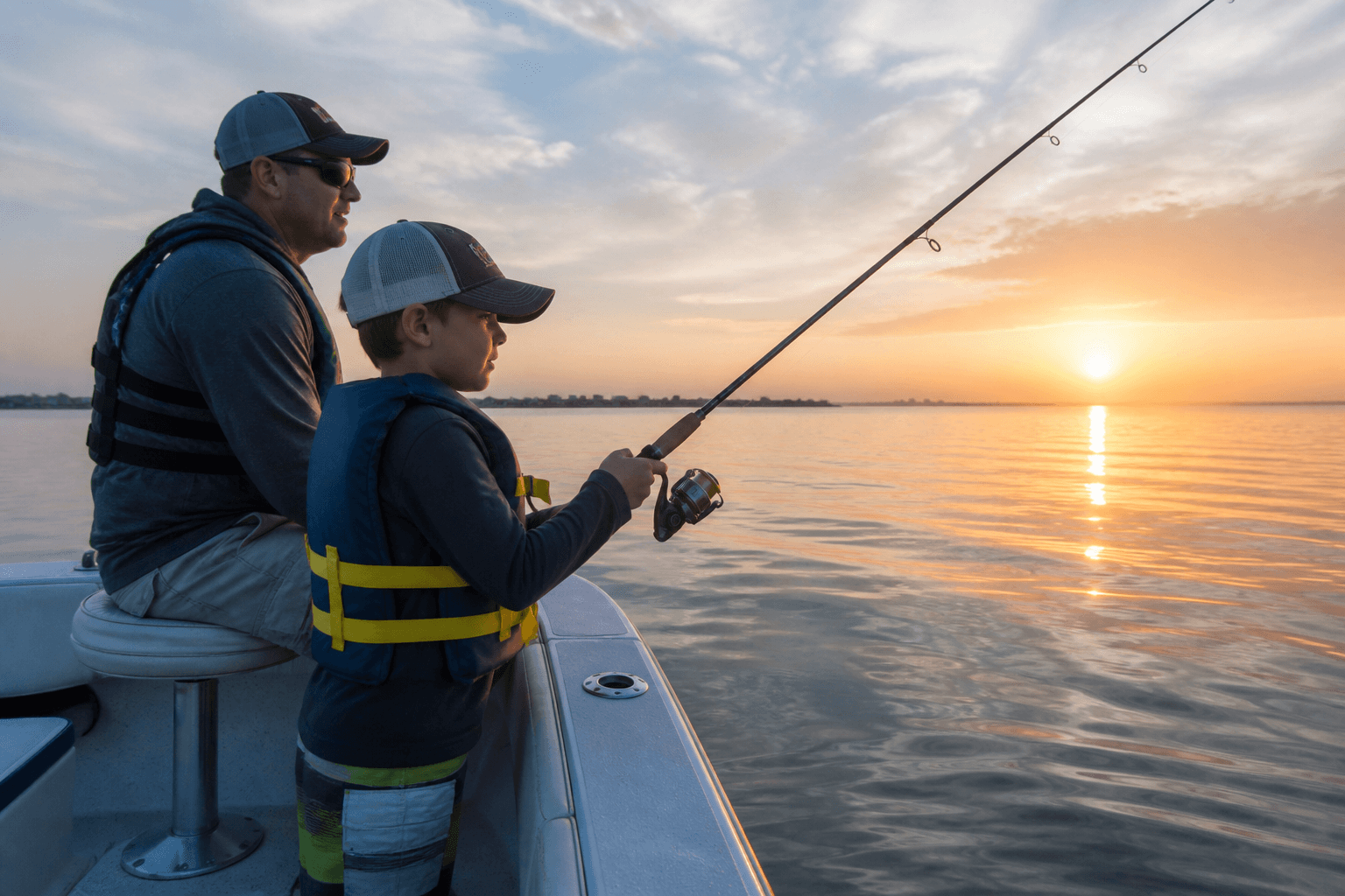 Flounder season bay morning: keep it early so the beach still happens — Beach Blog photo, Ocean City, Maryland