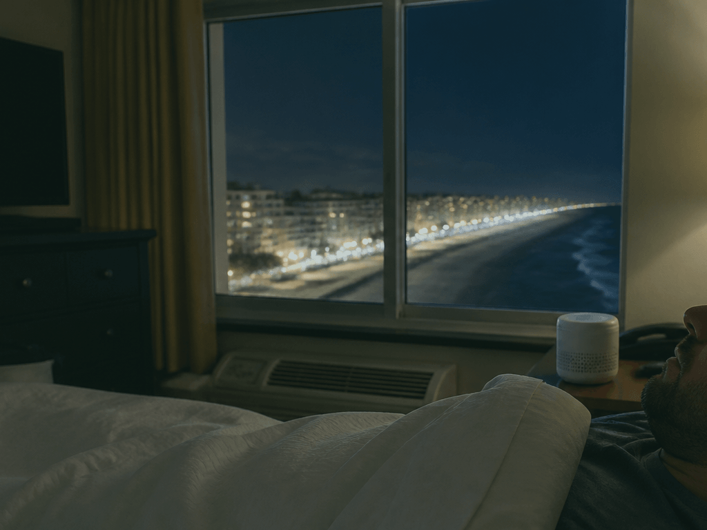 Foghorn night sleep strategy: white noise, earplugs, acceptance — supporting Beach Blog photo, Ocean City, Maryland