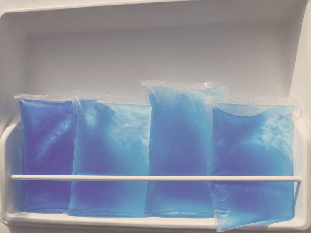 Gel ice packs in the cooler door: bruises and sun — supporting Beach Blog photo, Ocean City, Maryland