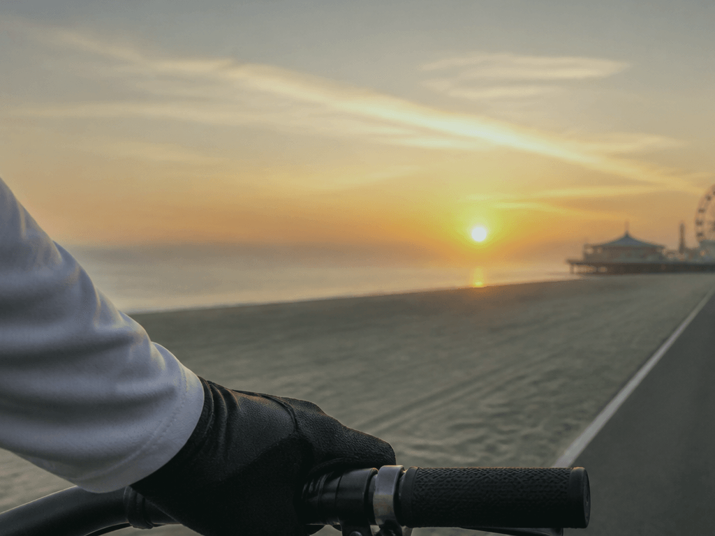 Light gloves for cold morning bike rides — supporting Beach Blog photo, Ocean City, Maryland