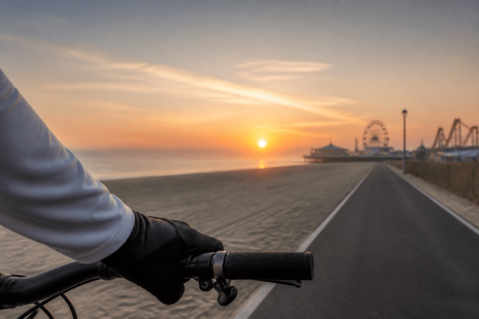 Light gloves for cold morning bike rides — Beach Blog photo, Ocean City, Maryland