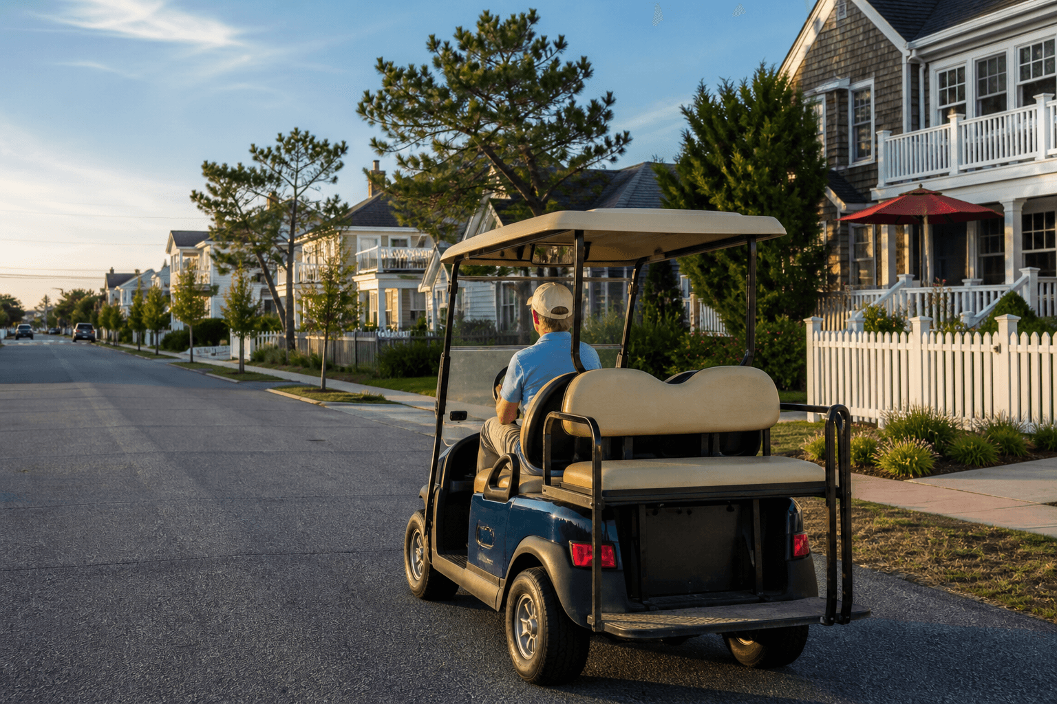 Golf cart community etiquette near OC: wave, yield, do not treat streets like a track — Beach Blog photo, Ocean City, Maryland
