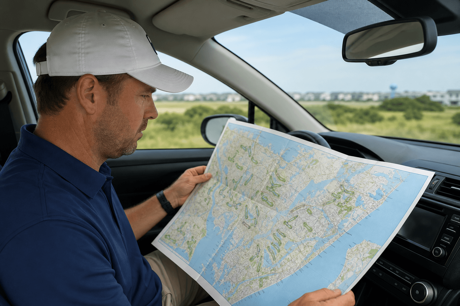 Golf course map drive-day planning: cluster rounds, protect the condo — Beach Blog photo, Ocean City, Maryland