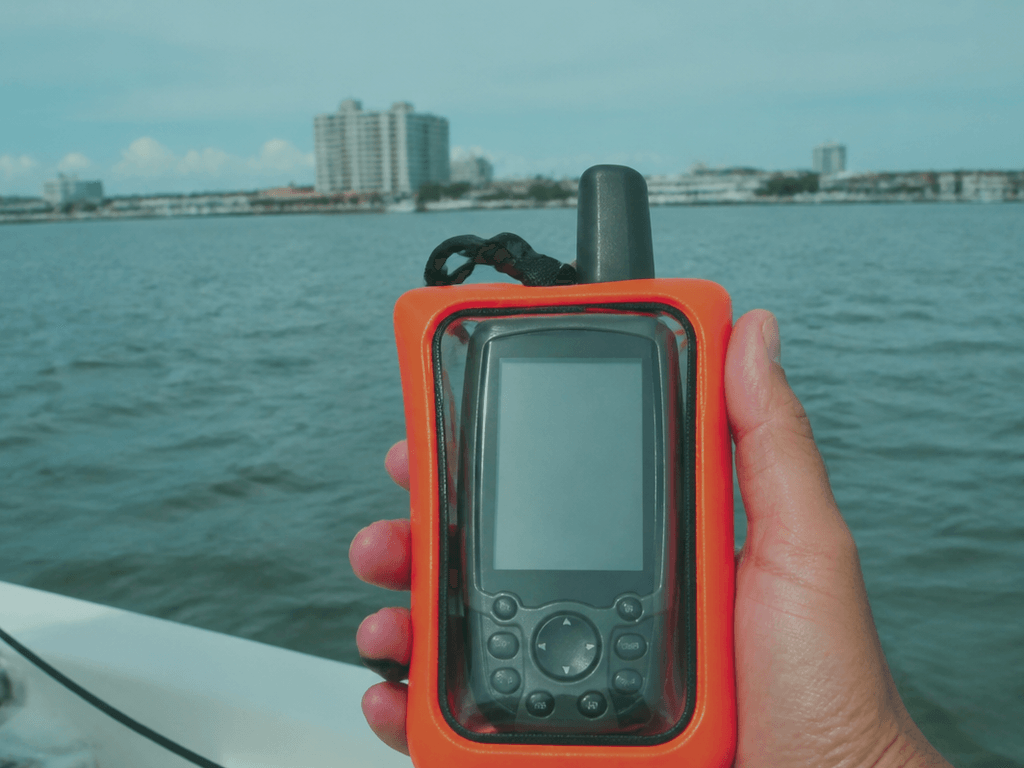 Handheld GPS float case for bay fog — supporting Beach Blog photo, Ocean City, Maryland