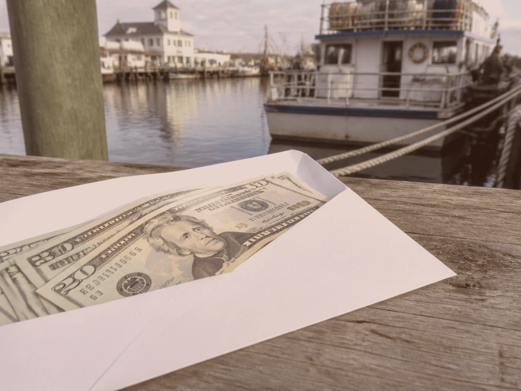 Headboat tips: cash envelope before you board — supporting Beach Blog photo, Ocean City, Maryland